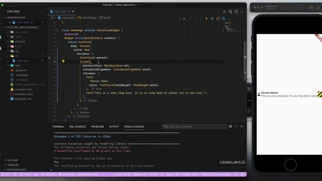 Flutter Common Errors | A RenderFlex overflowed by x pixels on the ... смотреть онлайн