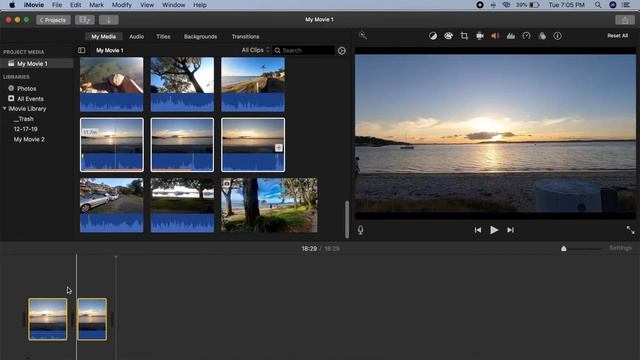 How to copy paste a video clip using iMovie смотреть онлайн