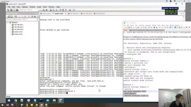 1. CISCO WS-C4500X-32 03.09.00.E.152-5.E VSS Basic Configuration смотреть онлайн