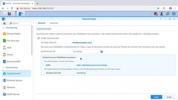 Synology QuickConnect Setup