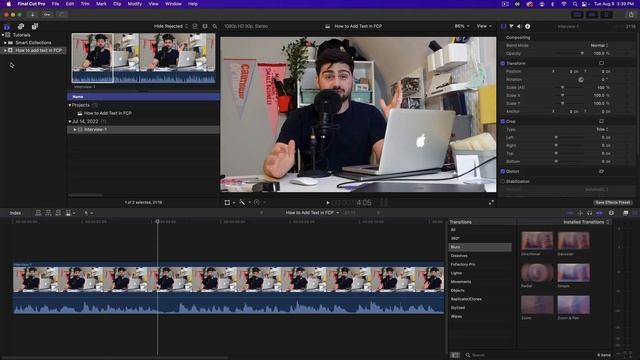 How to Add Titles in Final Cut Pro: Adding Text Effects in FCP 2022 смотреть онлайн