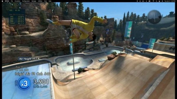 Skate 3 on RPCS3 for MacOS Alpha (M1 Pro)