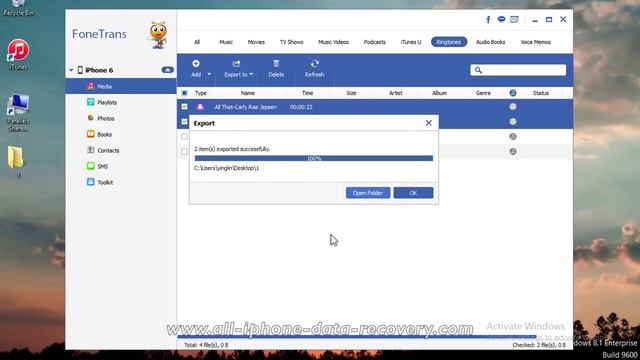 FoneTrans - How to Backup Ringtones from iPhone 6/6 Plus/6S/6S Plus to Computer смотреть онлайн
