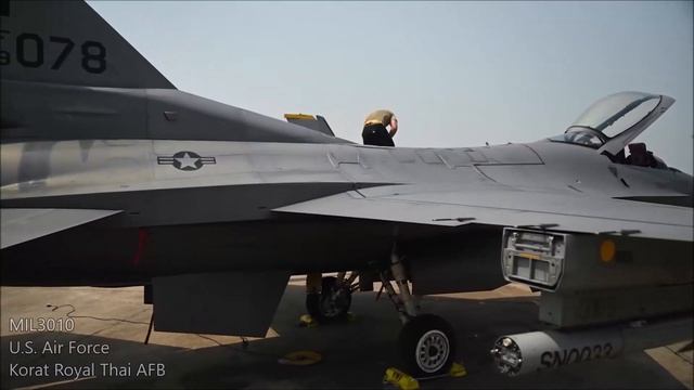 USAF, Wolf Pack. F-16 fighter jets. Joint exercises in Thailand. смотреть онлайн