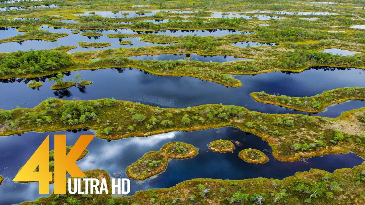 Bird's Eye View of Lithuania - 4K Relaxing Aerial Film with Soothing Music смотреть онлайн