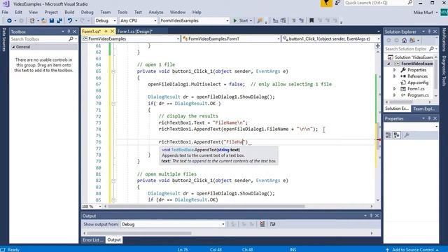 C# Windows Form Controls OpenFileDialog смотреть онлайн