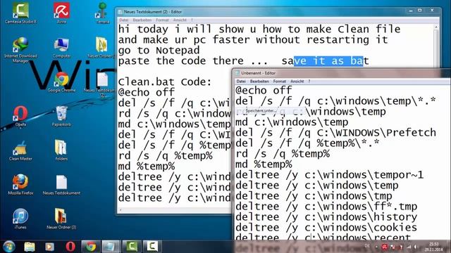 How to make Clean.bat file and make PC faster without restarting it смотреть онлайн