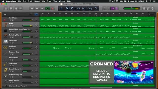 CROWNED - Garageband MIDI Remix (Kirby's Return to Dreamland) смотреть онлайн
