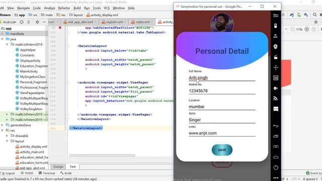 Material Design Login | SignUp | User Detail Registration using Volley Android смотреть онлайн