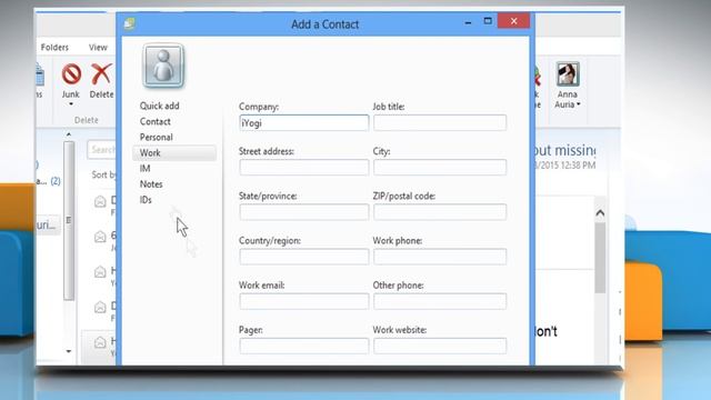 How to add a contact in Microsoft® Live Mail on Windows® 10 :Tutorial смотреть онлайн