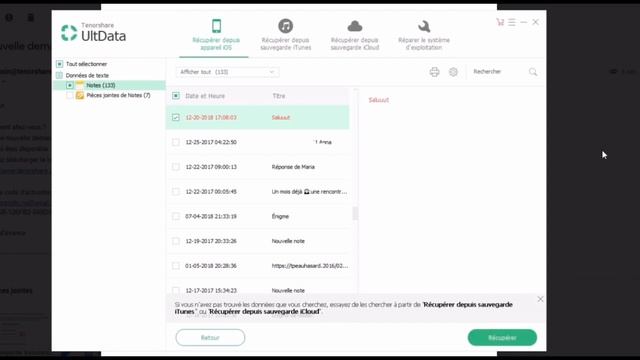 Comment récupérer des notes supprimées iPhone sans sauvegarde смотреть онлайн