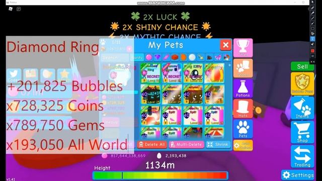 I HATCHED THE DIAMOND RING!! VERY COOL!! | Bubble Gum Simulator | Roblox смотреть онлайн