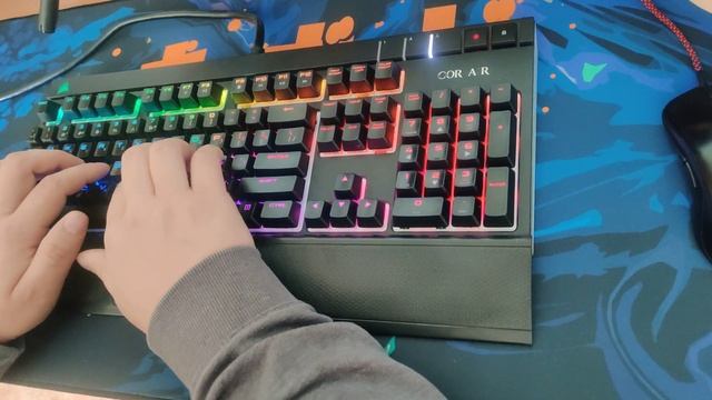 Corsair Strafe RGB with modification. Cherry MX Blue RGB. Typing sound test. смотреть онлайн