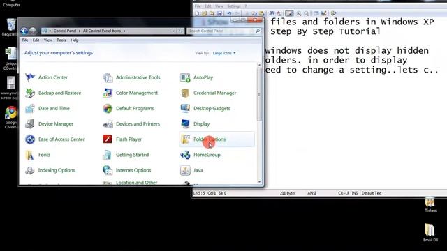Show hidden files and folders in Windows XP & Vista & 7 Step By Step Tutorial.avi смотреть онлайн