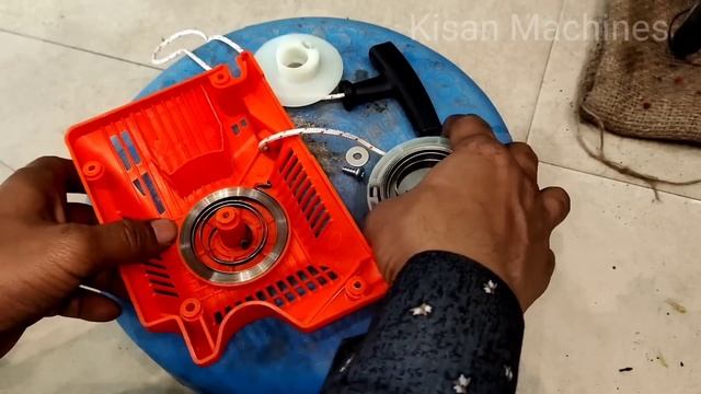 Recoil Starter Repairing ChainSaw | Starter Spring installation | How To Repair ChainSaw Starter смотреть онлайн