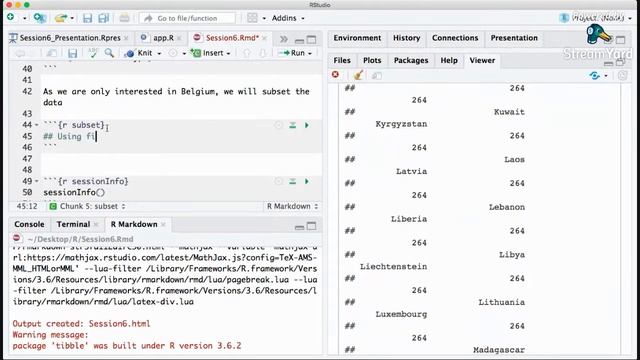 R Course, Session 6: Introduction to R Markdown смотреть онлайн