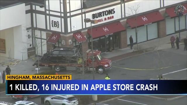 Man killed when SUV driver crashes into Apple store in Massachusetts; 16 injured смотреть онлайн