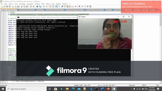 Driver drowsiness detection | Image Processing | VCE final project 2020 смотреть онлайн
