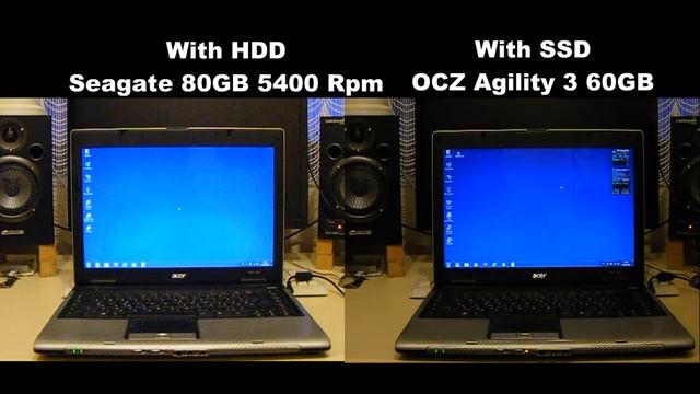 SSD vs. HHD (OCZ Agility 3 60GB vs. Seagate 80GB 5400Rpm) смотреть онлайн