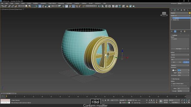 3ds Max 2025: Conform modifier смотреть онлайн