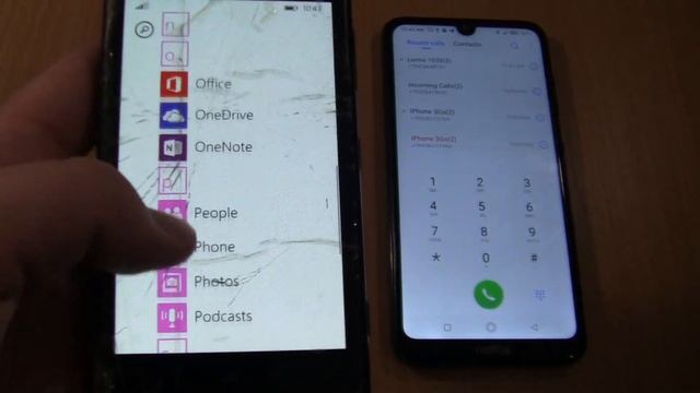 Incoming Call & Outgoing Call At The Same Time Nokia Lumia 1020+Neffos X20