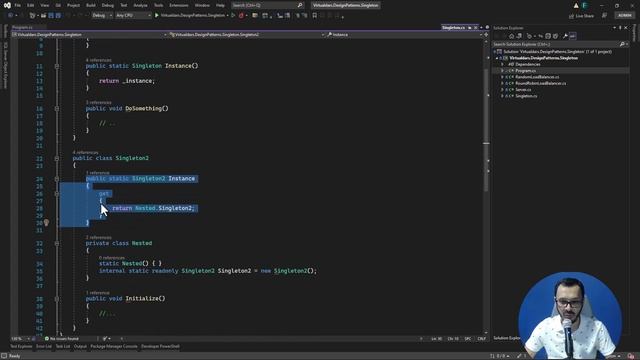 Singleton design pattern смотреть онлайн