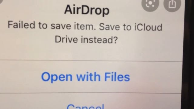 Failed To Save Item. Save To iCloud Drive Instead AirDrop Fix смотреть онлайн