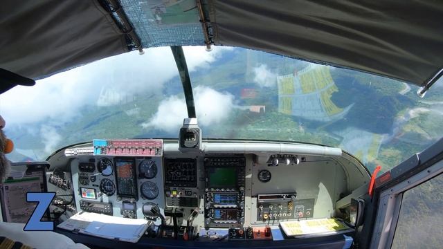 In Flight Beta Descent And Approach, Pilatus Porter PC-6 Papua Indonesia.
