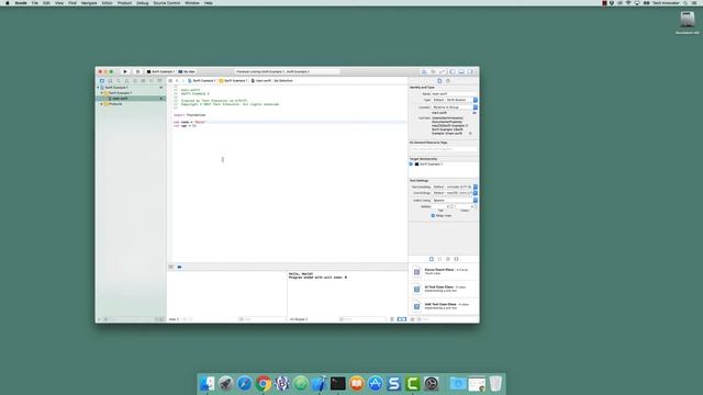 Swift Example 1 - macOS command line app demonstrating basic Swift (Xcode 8) смотреть онлайн