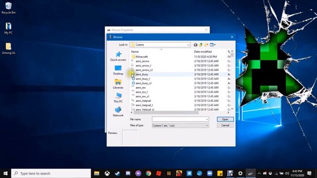 How to Change Your Cursor to a Minecraft Sword! (Windows 10) смотреть онлайн