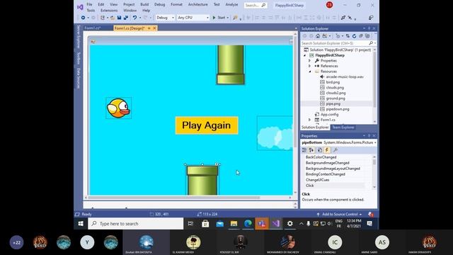 Création jeux Winforms c# flappy bird (timer + random) смотреть онлайн