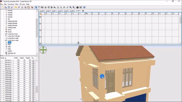 House Model with Sweet Home 3D смотреть онлайн