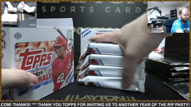 Topps Rip Party 2021 Topps Series 1 Baseball Jumbo 6 Box Case Break #3 смотреть онлайн
