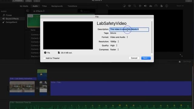 iMovie 2017 how to SHARE file to mp4 смотреть онлайн