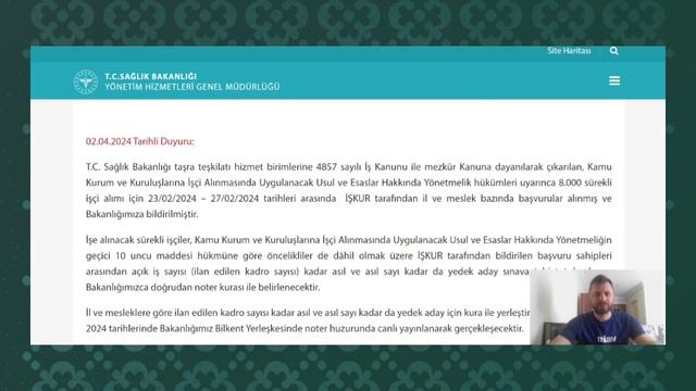 SAĞLIK BAKANLIĞI 8 BİN İŞÇİ ALIMI KURA ÇEKİMİ 2.GÜN/ 4 NİSAN 2024 CANLI YAYIN NEREDEN KURA SONUÇ NE смотреть онлайн