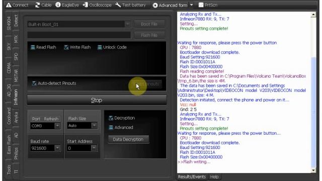 INFINEON CPU READ & WRITE DONE BY VOLCANO BOX смотреть онлайн