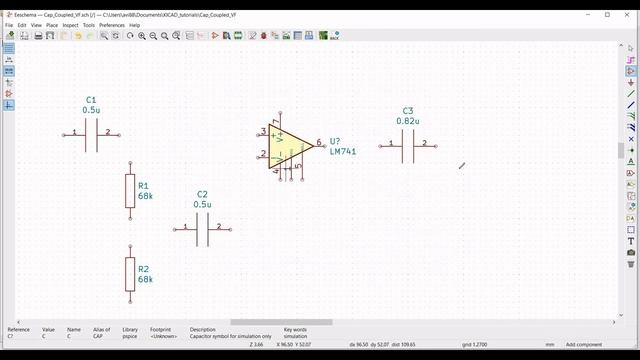 KiCad tutorial 6 : Simulation of high impedance capacitor coupled Voltage Follower circuit using 74 смотреть онлайн