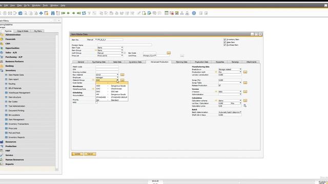SAP Item Master Data window with integrated Beas functions смотреть онлайн