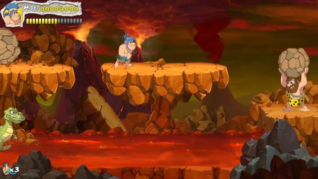 New Joe And Mac Remake . Modo Arcade - XBOX SERIES S 🎮 смотреть онлайн