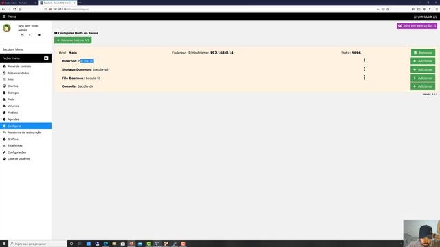 Servidor de backup bacula 9.6.3 com interface gráfica PARTE 6 смотреть онлайн