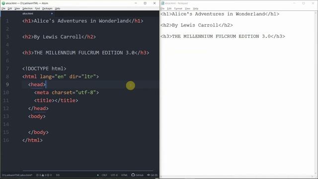 Text Editor Atom - Belajar HTML Dasar #02 смотреть онлайн