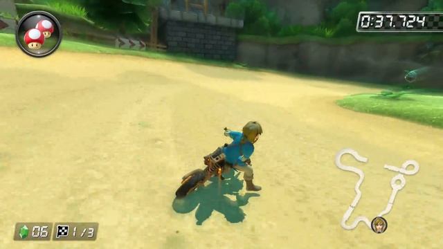 Mario Kart 8 Deluxe | First Look at Breath of the Wild Link & Master Cycle Zero Gameplay смотреть онлайн