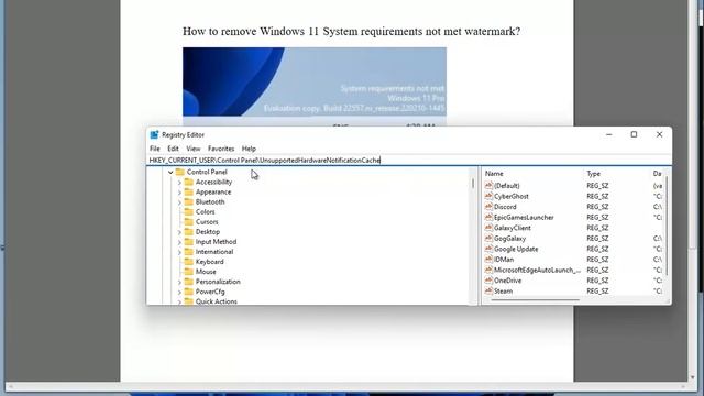 Remove Windows 11 System requirements not met watermark смотреть онлайн