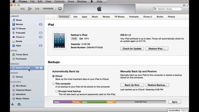 Transfer and Restore a Backup using iTunes File Sharing смотреть онлайн