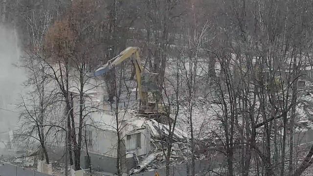 Завершение сноса  пятиэтажки в прямом эфире (Запись трансляция 22.11.2023)