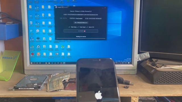 IHello HFZ ICloud Bypass IPhone X Windows Tool One Click ICloud Bypass #iphone #icloud #iphonex #hf