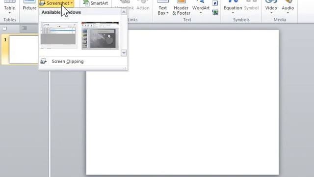 PowerPoint 2010 Add a Screenshot to a Slide смотреть онлайн