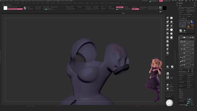 Black Cat Cosplay - Zbrush Timelapse смотреть онлайн