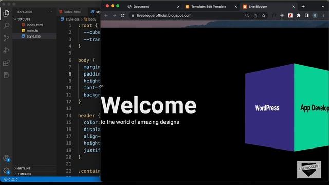 How To Customize Your Blogger Website Homepage With A 3D Rotating Cube смотреть онлайн