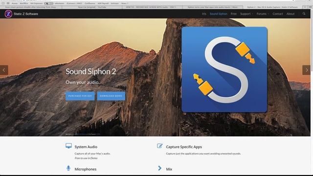 MAC Screen Recording and Audio using Sound Siphon Tutorial and QuickTime Player смотреть онлайн